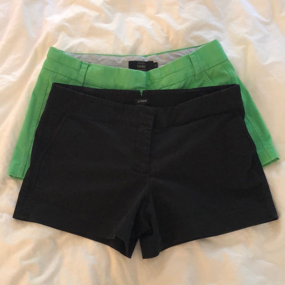 Set of two! Green and blank JCrew shorts
